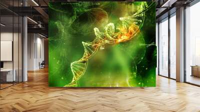 digital illustration of dna Wall mural