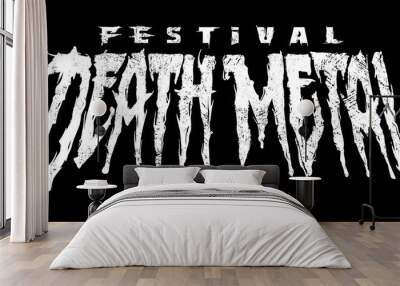 Banner for death metal music festival Wall mural