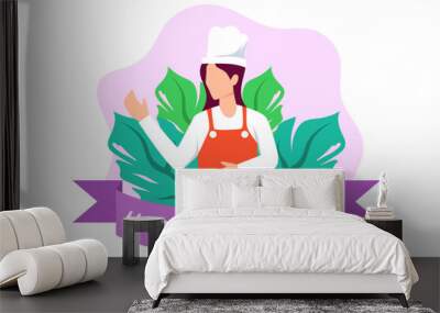 Labour Day Flat Design Illustration Wall mural