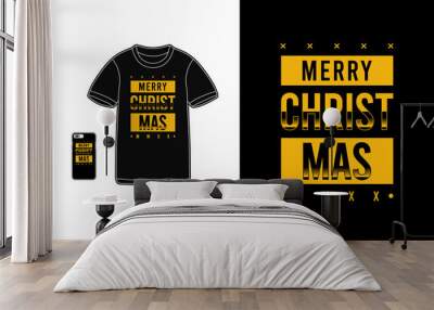 Merry christmas mmxx,t-shirt merchandise mockup typography Wall mural