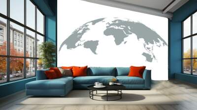 grey world map Wall mural