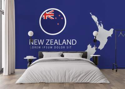 NEW ZEALAND MAP Wall mural