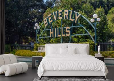 Beverly Hills Gardens Park in the city of Los Angeles - travel photography Wall mural