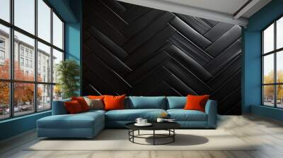 Carbon fiber plain texture background - stock photography Wall mural