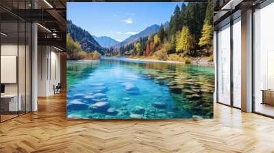 Jiuzhaigou Valley in China travel picture Wall mural