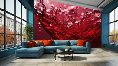 red wine spash close up - stock concepts Wall mural