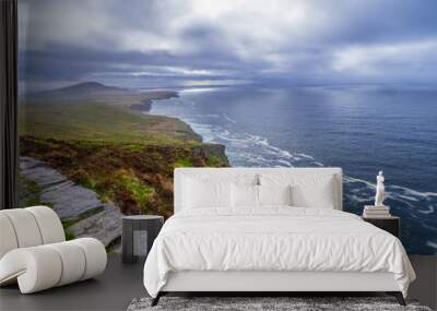 The amazing Fogher Cliffs at the Irish west coast Wall mural