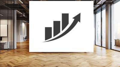 business chart with arrow Wall mural