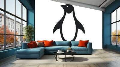 penguin vector icon isolated on white Wall mural