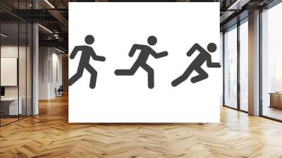 running man icons various style Wall mural