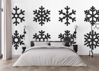 set of vector snowflakes Wall mural