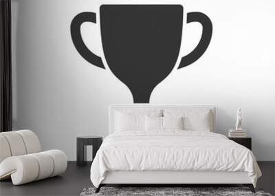 vector icon trophy cup isolated on white Wall mural