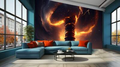 Space Tornado Galaxy  Wall mural