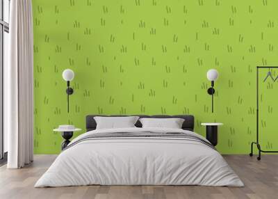 Cartoon grass vector flat pattern Wall mural