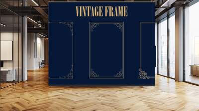 Decorative frames and borders backgrounds vintage design elements Wall mural