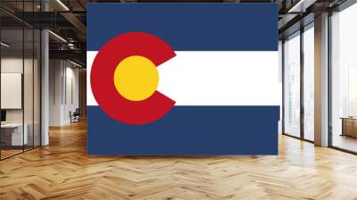 flag of colorado vector Wall mural