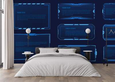 Futuristic style leader callout. Modern digital templates applicable for frame layout. Wall mural