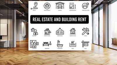 Real Estate. Building, Apartment and other rent Wall mural