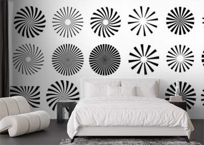 Sunburst element radial stripes or sunburst backgrounds Wall mural