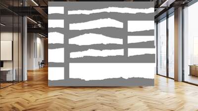 Torn paper set vector, layered. Vector illustration Wall mural