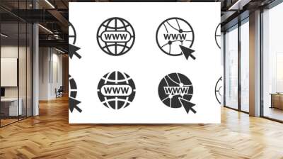 Website Icon. Vector www icon Wall mural