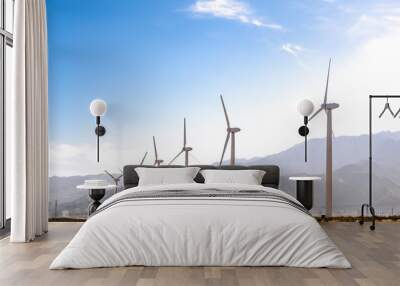 Wind turbines sustainable clean energy technology Wall mural