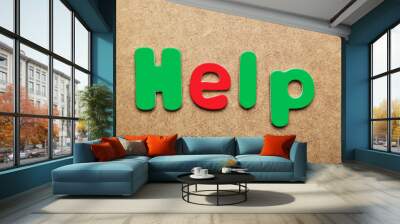 help word made of colorful magnets Wall mural