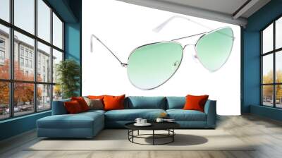 Sunglasses isolated on white background Wall mural