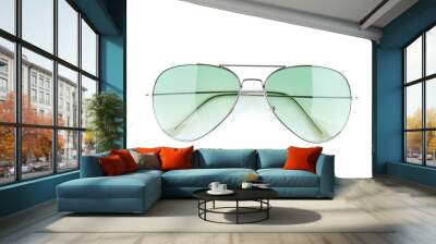 Sunglasses isolated on white background Wall mural