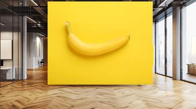 Sweet banana on the yellow background Wall mural