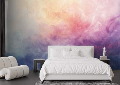 Abstract bohemian background with soft colors and few, simple patterns Wall mural