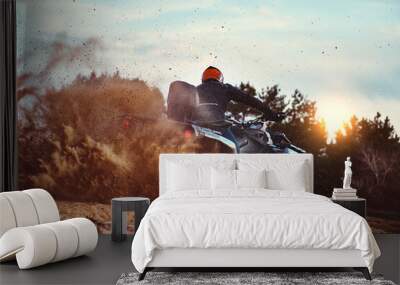 Cross-country quad bike race, extreme sports Wall mural