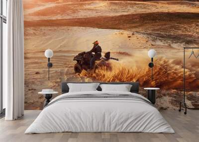 Cross-country quad bike race, extreme sports Wall mural