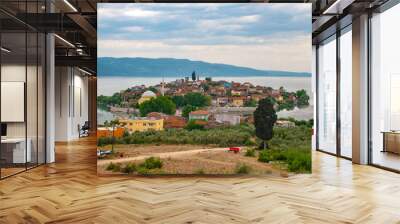 Golyazi Peninsula view from Zambaktepe in Bursa, Turkey Wall mural