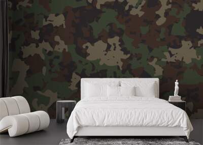 Military background, camouflage pattern, Colorful modern soldier style, vector facric texture. Wall mural