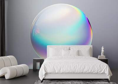 3d crystal rainbow ball abstract bubble glossy Wall mural