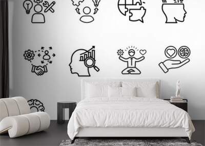  Icon set Soft skills Wall mural