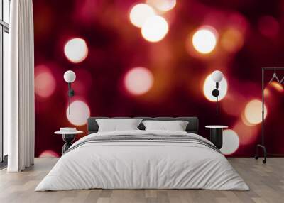 defocused christmas bokeh light for background Wall mural