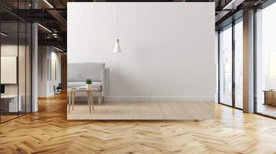 Interior of living, modern mock up scene with empty space for text Wall mural