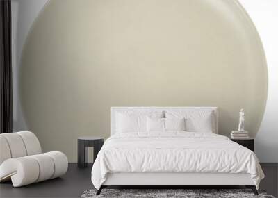 Beige plate isolated on white background Wall mural