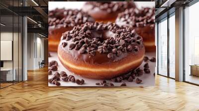 Chocolate Chip Donuts Wall mural