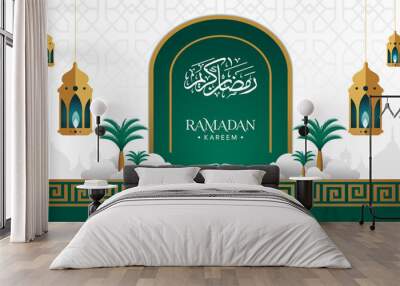 Ramadan Kareem Background Design. Vector illustration for greeting cards, posters and banners. Wall mural