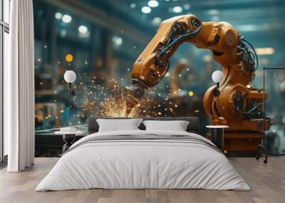 Industrial Robot Welding Wall mural