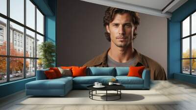 HD man portrait ,man, portrait, HD, male Wall mural