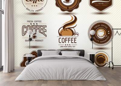 coffee label Wall mural