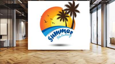 Summer logo vector Wall mural