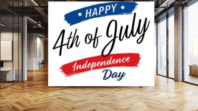 July fourth, United States Independence Day greeting Wall mural