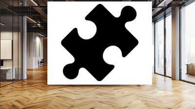 Puzzle Piece Silhouette Icon Wall mural