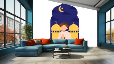 Ramadan Kareem Flat Design Illustration Wall mural