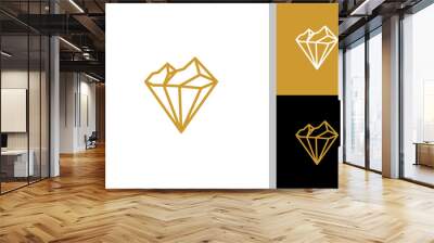 Diamond and Mountain Logo Design Inspiration Vector
 Wall mural